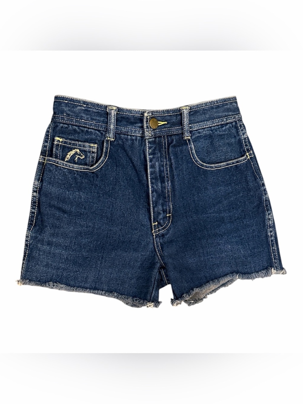 Jordache vintage 80s horse head logo cotton cut off jean shorts 3” size 28
